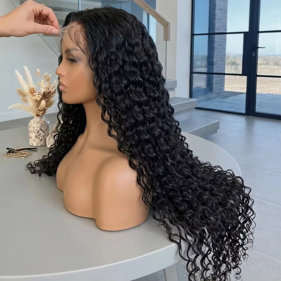 Royal 300% HD rizado 30 36 pulgadas suelta onda profunda 13X6 pelucas de cabello humano Frontal de encaje 13X4 peluca Remy brasileña Frontal de encaje transparente