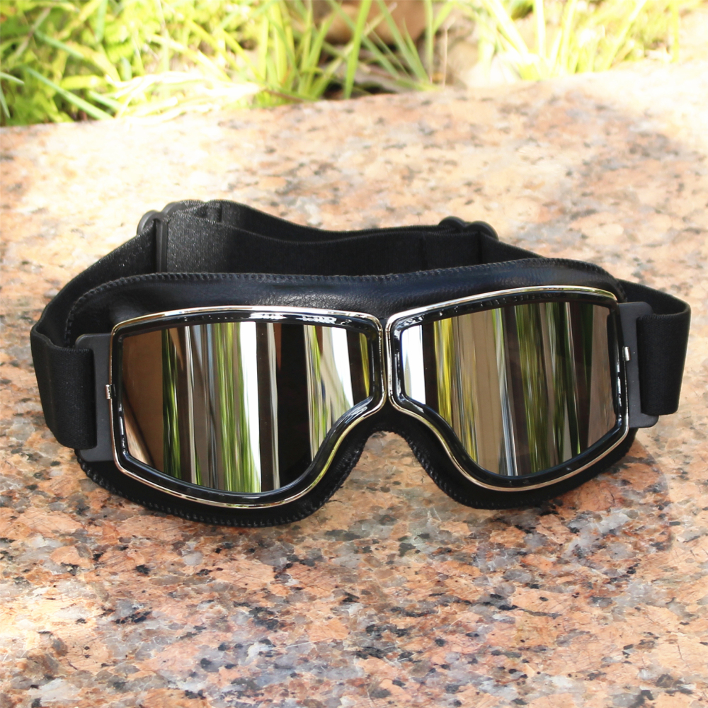 Gafas Vintage más vendidas, gafas de cuero para motocicleta, gafas plegables de crucero, gafas de sol más nuevas, gafas de seguridad para Motocross
