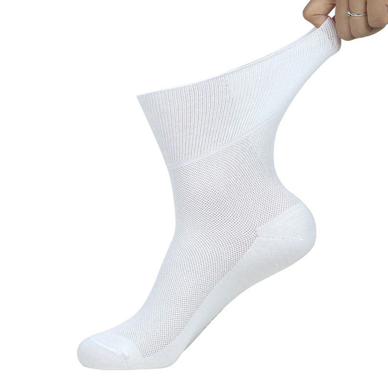 4 paires/lot de chaussettes d'été respirantes et fines pour diabétiques, sans compression, à bord souple, pour patients diabétiques et hypertendus, pieds enflés, hommes et femmes