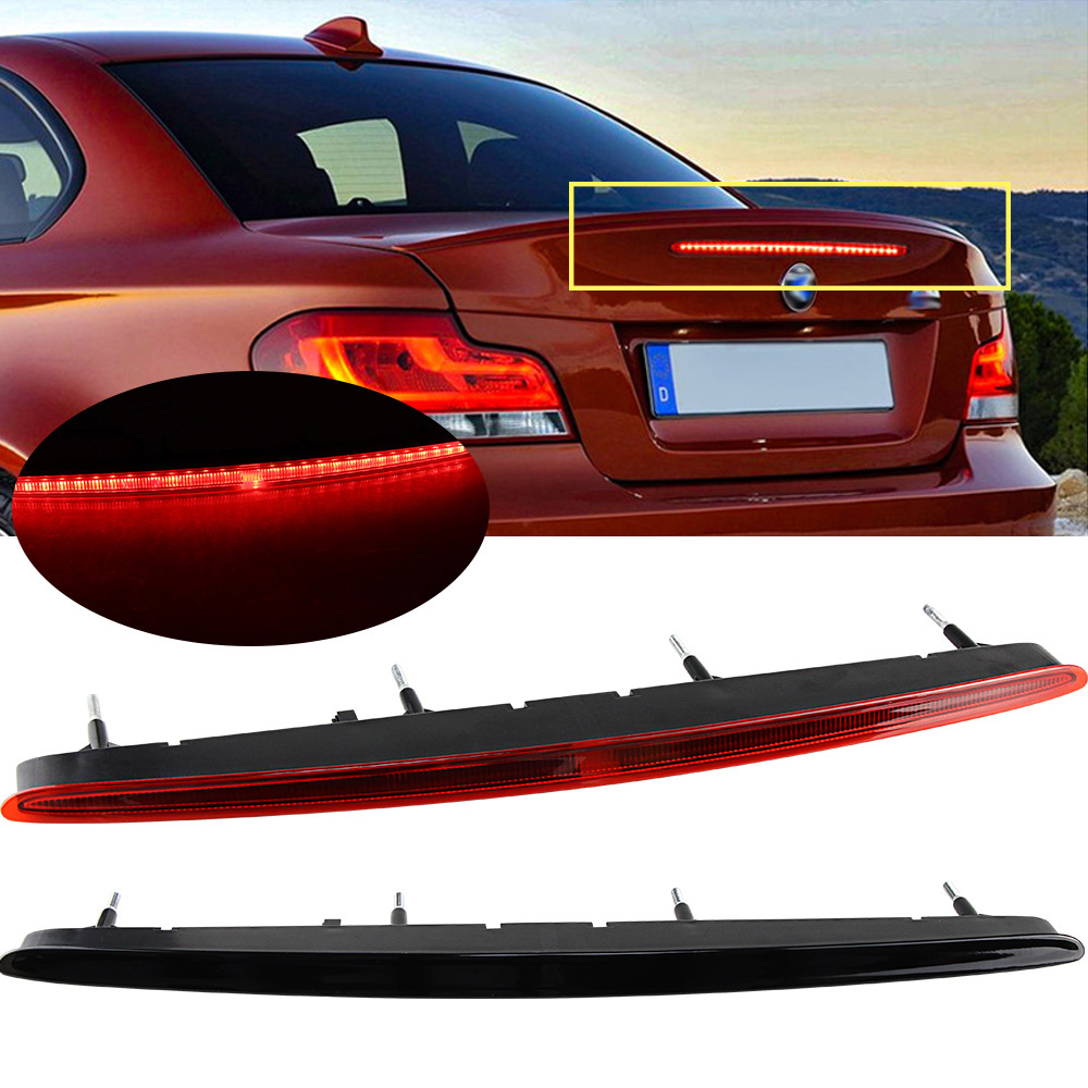 Do BMW serii 1 128i 135i M E82 E88 2007-2013 Przydymione CZERWONE soczewki LED Tylne światło hamowania Akcesoria samochodowe 63257164978
