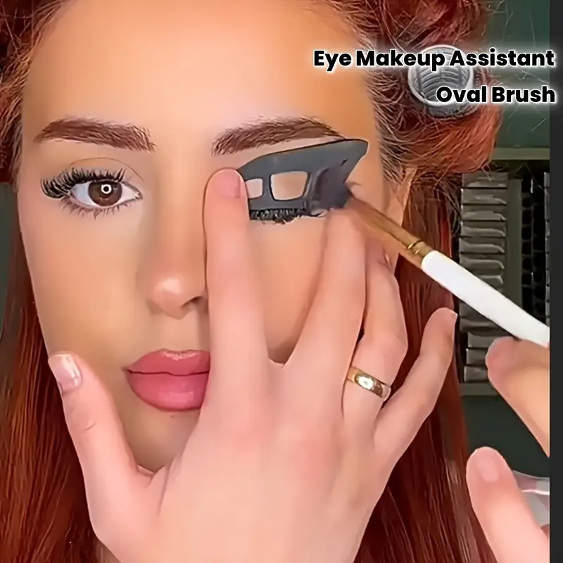 Kit de maquillaje de ojos de 3 piezas: pinceles y moldes para sombra de ojos, plantillas rápidas para principiantes, aspecto profesional fácil en cualquier momento