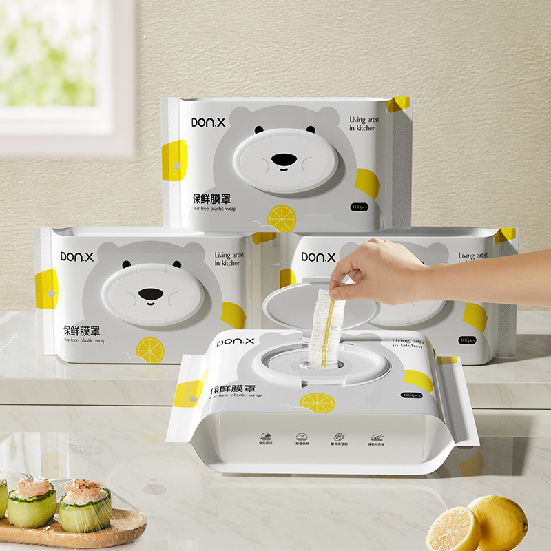 Paquete de 100 Fundas de Plástico Desechables de Grado Alimenticio para Sobras de Comida en el Refrigerador, Colgables y de Estilo Extraíble