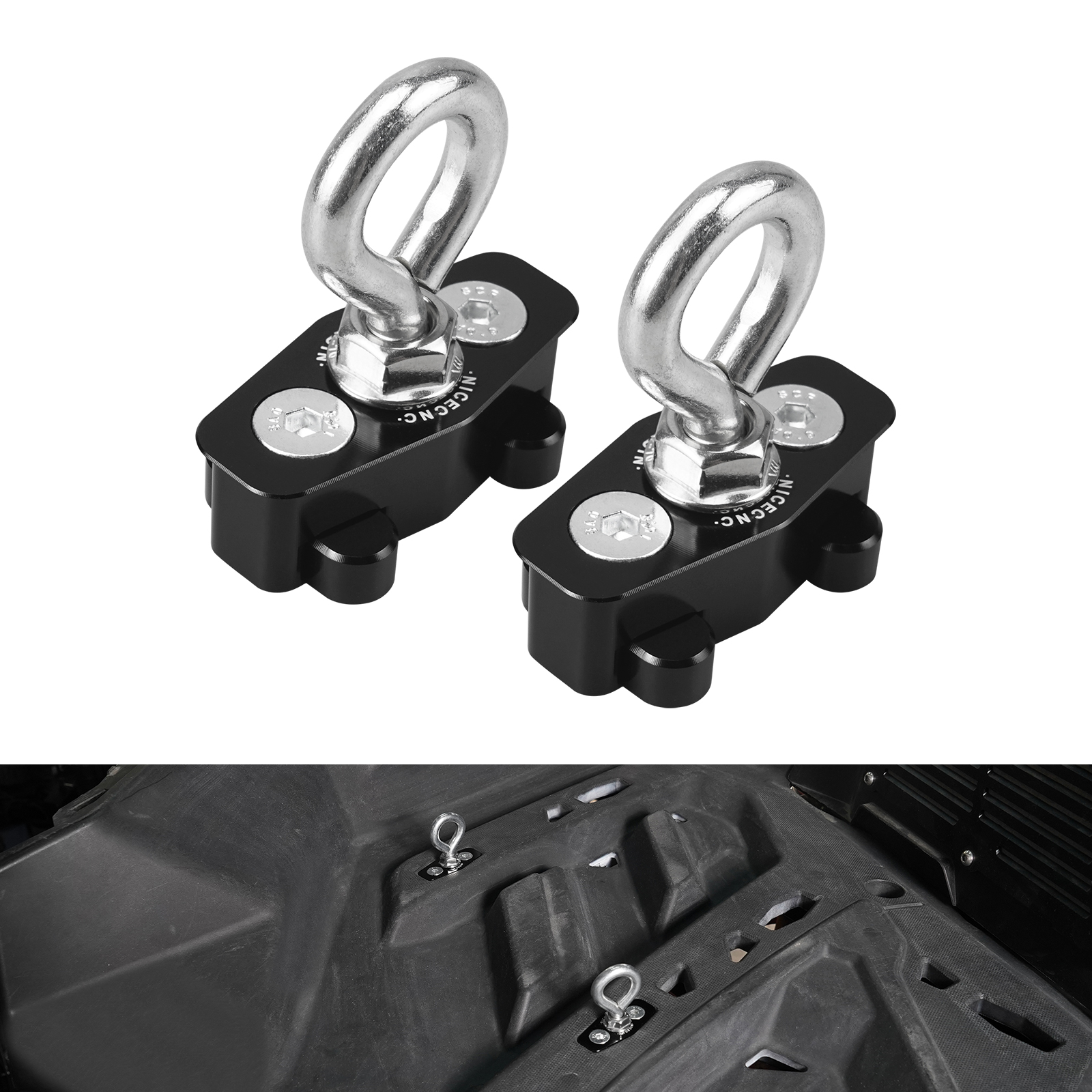 UTV 2/4 PCS Für Can Am X3 2017-2021 Lock Tie Down Anker für Can-am Maverick X3 4x4 RR XDS Turbo DPS900 DPS HO LinQ Aluminium