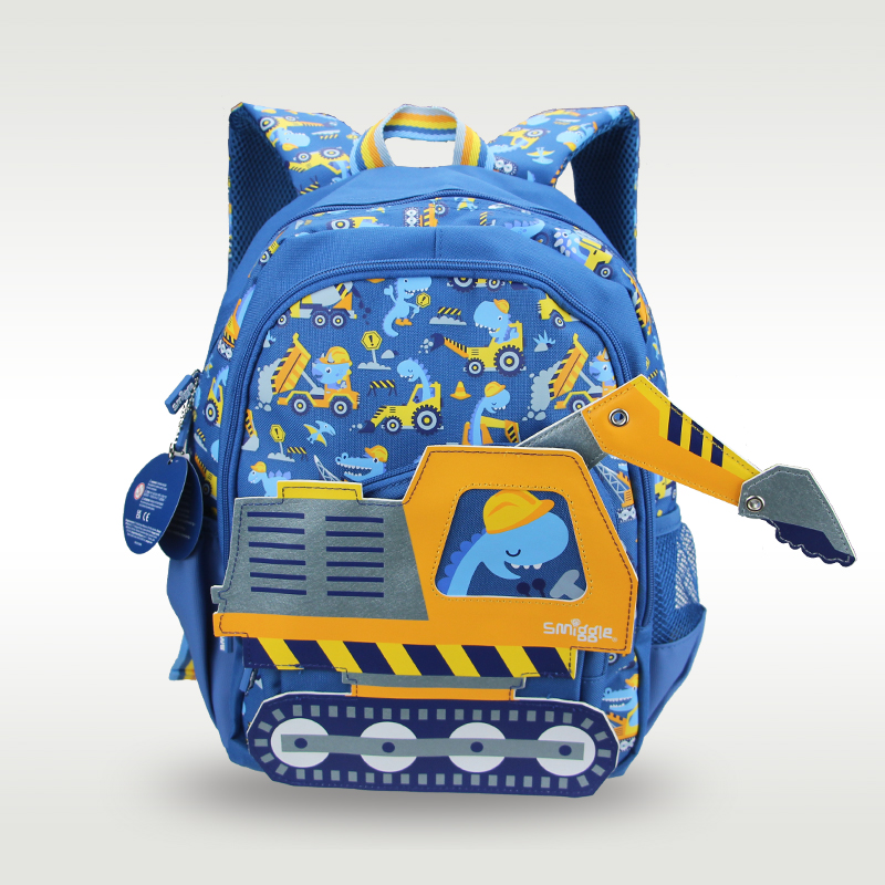 Australia smiggle zaino originale per bambini ragazzi macchine da scavo zaino a tracolla Kawaii 3-7 anni borse modellanti 14 inc