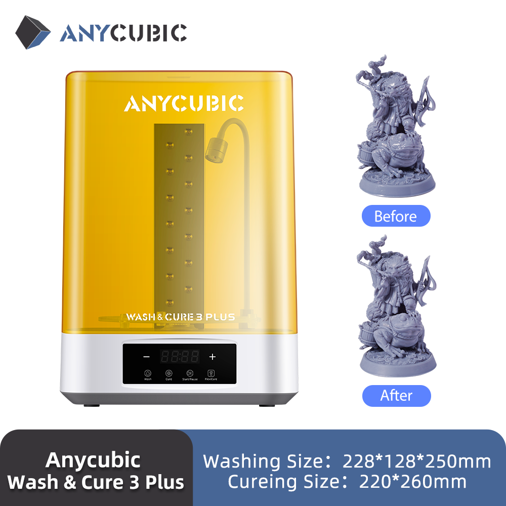 ANYCUBIC Wash & Cure 3 Plus Large Volume Curing Washing Machine For SLA LCD Resin 3D Printer For Photon Mono 4 Ultra/M7 Pro/M5s