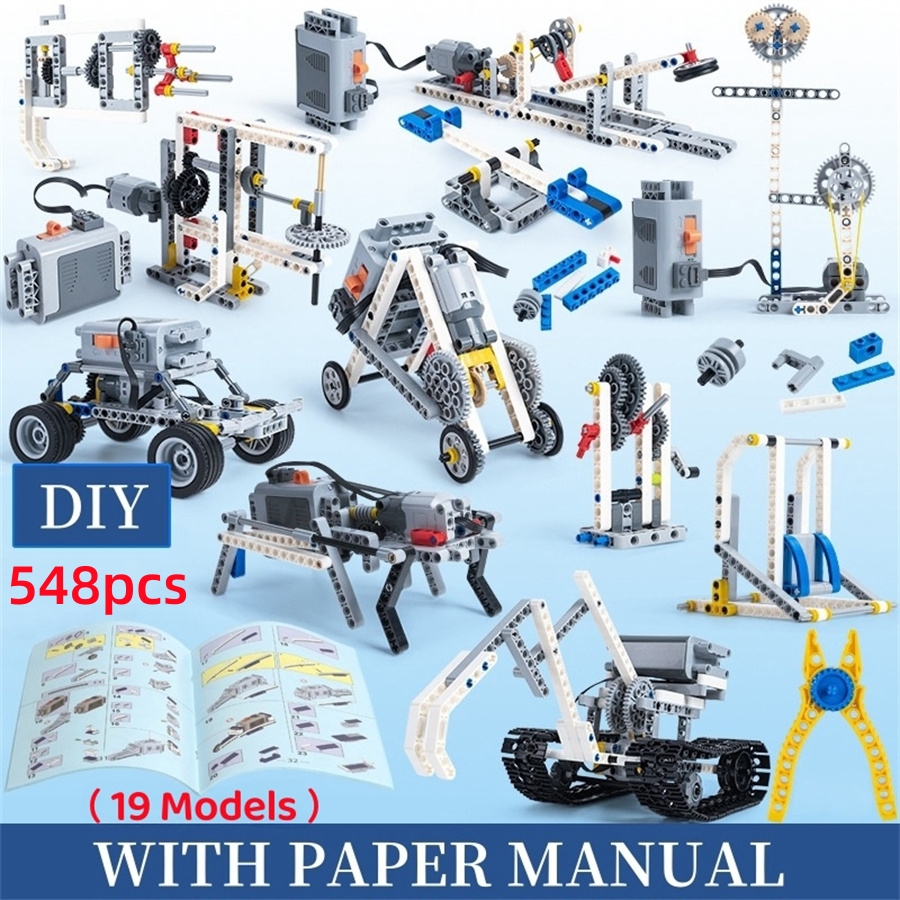 Stem robótica kit de codificação educacional blocos de construção elétricos modelo programação diy técnico moc montagem tijolos presente para crianças