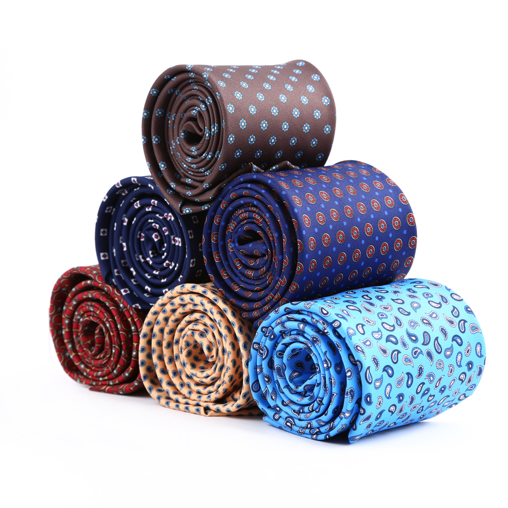 Wholesale 8CM Mens Necktie good Handfeel Print Patterns Classic Ties For Man Polyester Dots Formal Business Wedding Accessories