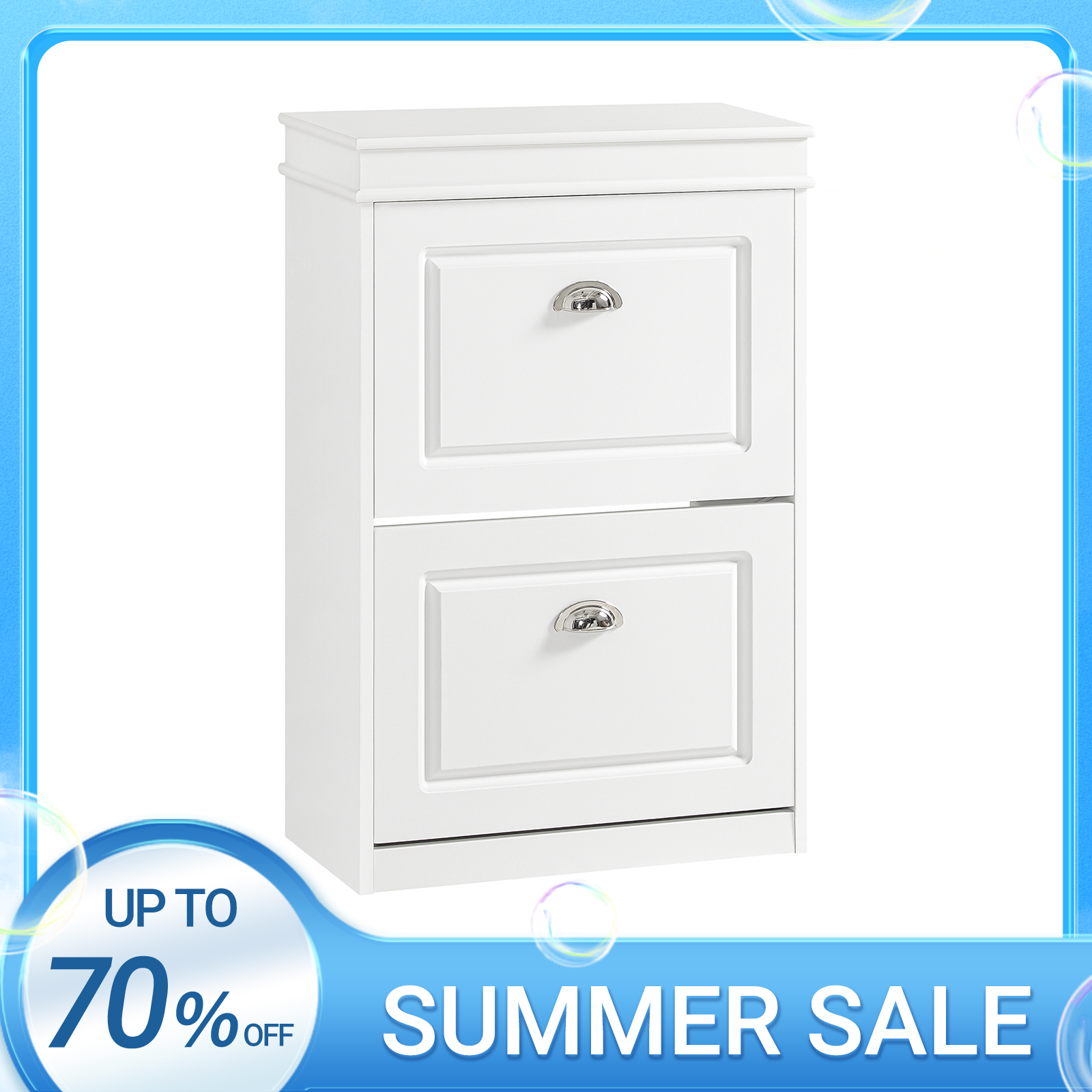SoBuy FSR78 Camión volquete de zapatos Mueble para zapatos con 2 zapateros con 4 superficies de estante Cómoda para zapatos Estante para zapatos