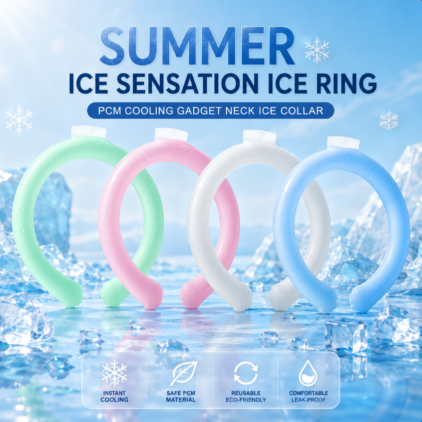 1 Stuks Koelende Nekwraps, Herbruikbare IJs Nekkoeler Draagbare Nekkoelbuis Nekkoelring Handsfree Gel voor Warm Weer