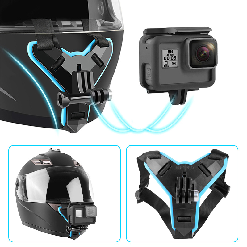 Para casco Gopro soporte para cámara deportiva Go Pro soporte para casco de motocicleta Moto para Gopro Hero 9 8 7 6 5 4 3 Cámara de acción