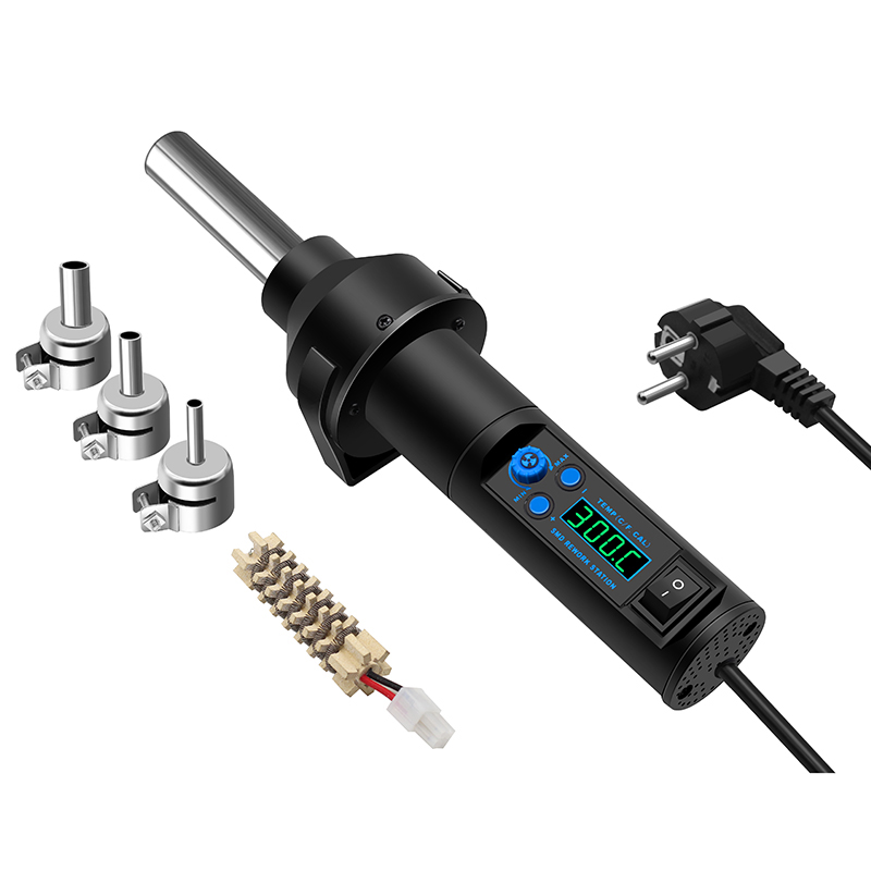 8032D ヒートガン電気デジタルディスプレイ温度調節可能なヘアドライヤー熱風ガンはんだ付け携帯電話の修理