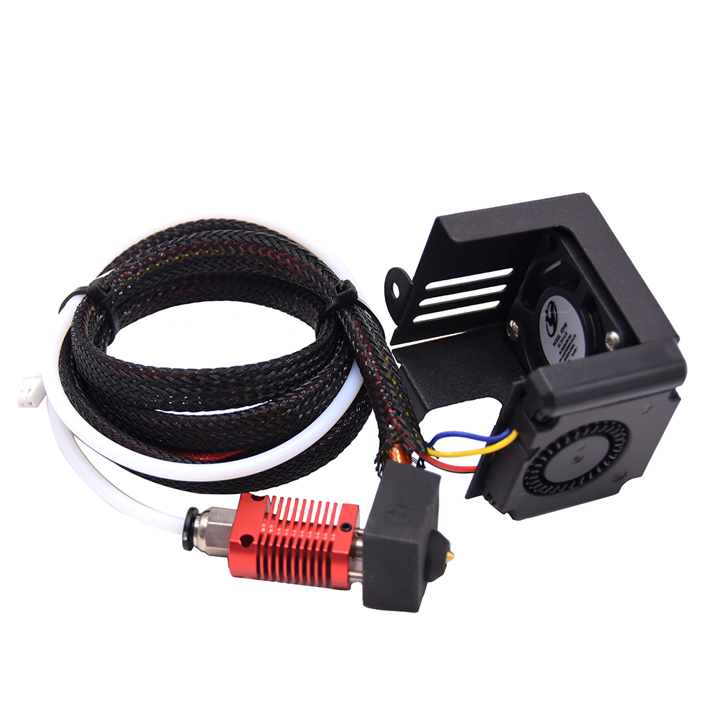 Комплект для модернизации Ender 3/CR10/Ender 5/Ender 3 V2: полный хотэнд с вентилятором охлаждения 12В/24В 4010 и соплом 0.4мм для 3D-принтера Ender 3