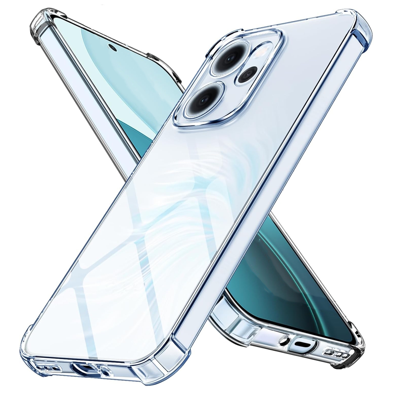 Прозрачный чехол из ТПУ для OPPO Reno 14 Pro 14F Reno14 F 5G, защитный чехол с четырьмя углами, противоударный бампер, чехол Fundas