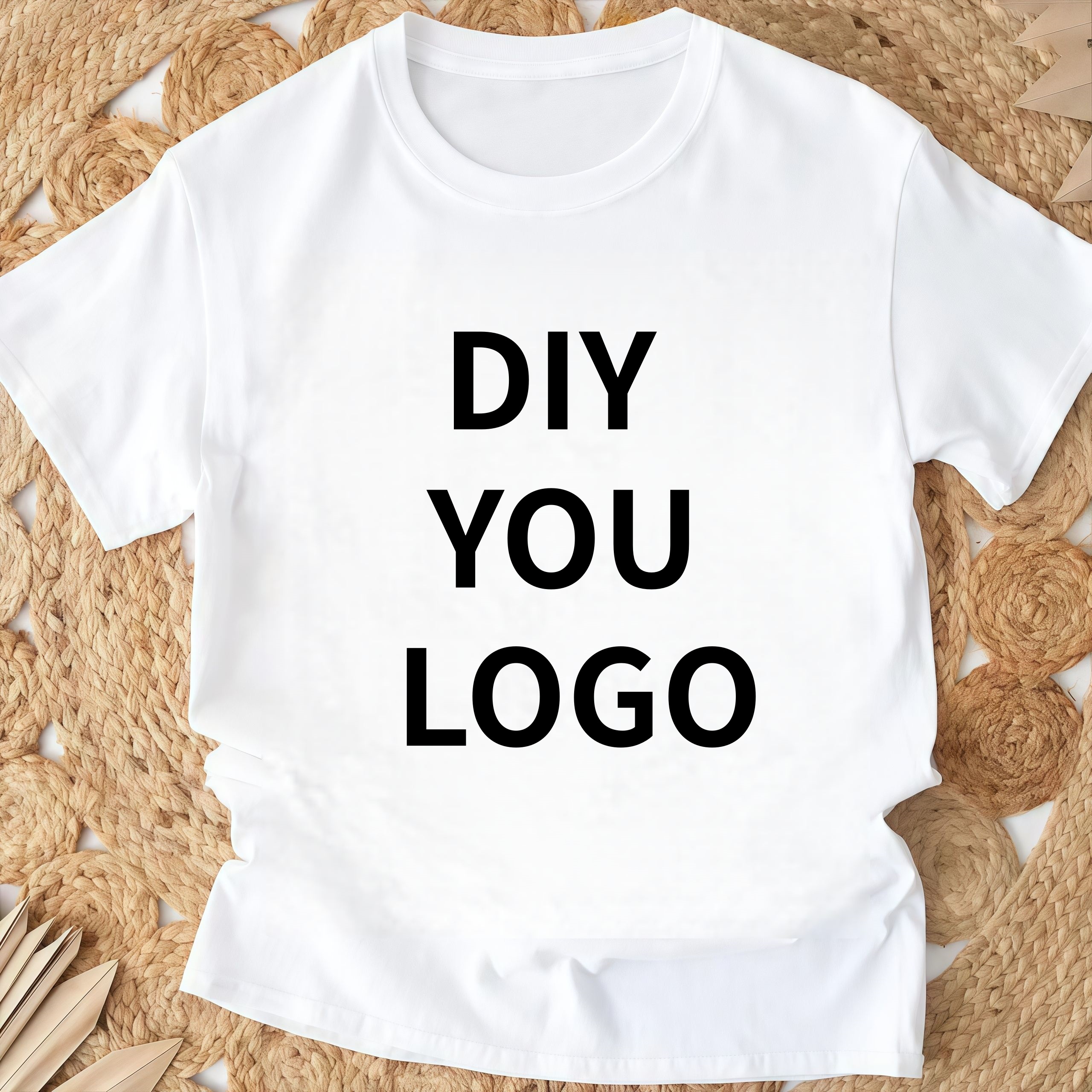 DIY! Camiseta personalizada com gola redonda para adultos/crianças, 100% algodão, com estampa, para presentes. Personalizável com Seu Design, Logotipo e Texto