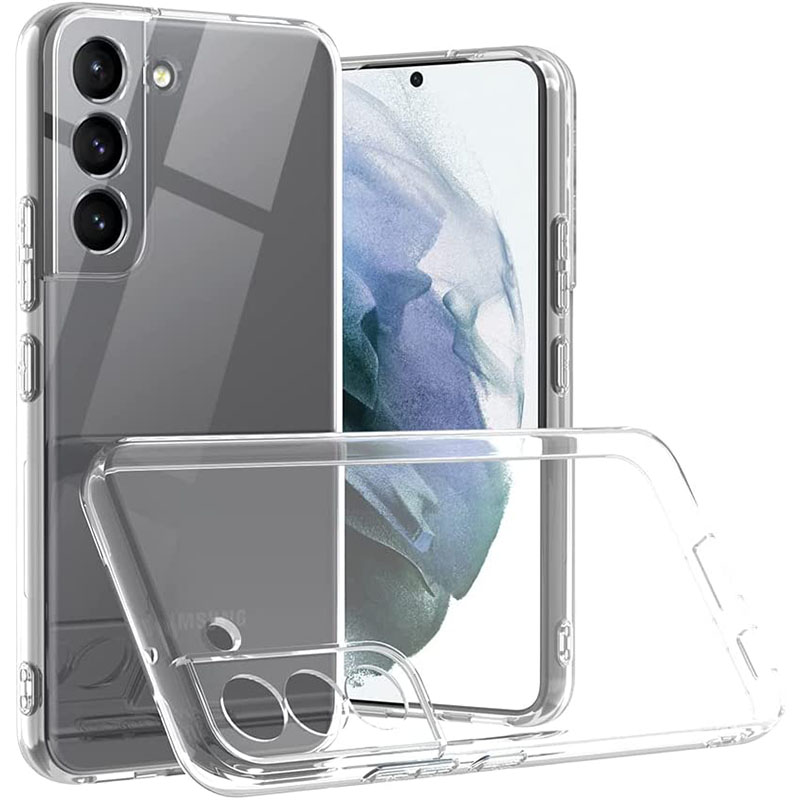 Funda blanda de silicona con protección completa para cámara Samsung Galaxy S23 S22 S21 Plus FE, funda trasera transparente, funda trasera ultrafina de TPU