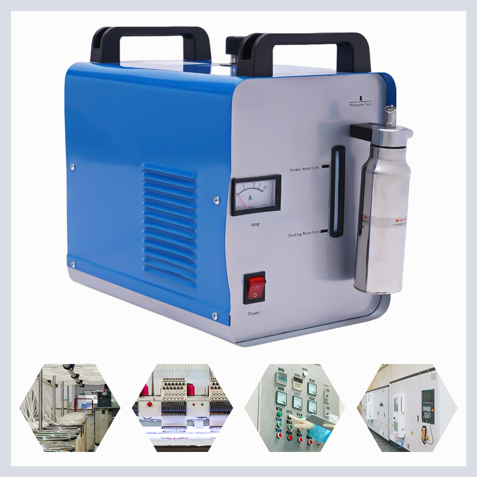 Generatore di ossigeno e idrogeno 95L/400W o 75L/300W Saldatore a fiamma a gas Lucidatrice acrilica Lucidatrice + 2 punte della torcia e 1 torcia a fiamma
