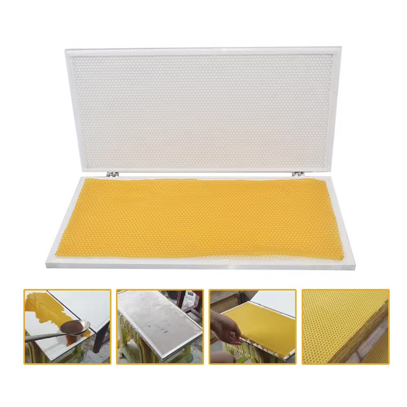 Langstroth Beeswax Foundation Printing Machine Easy Demolding Silicone Beekeeping Foundation Mold for Honeycomb Pattern Creation
