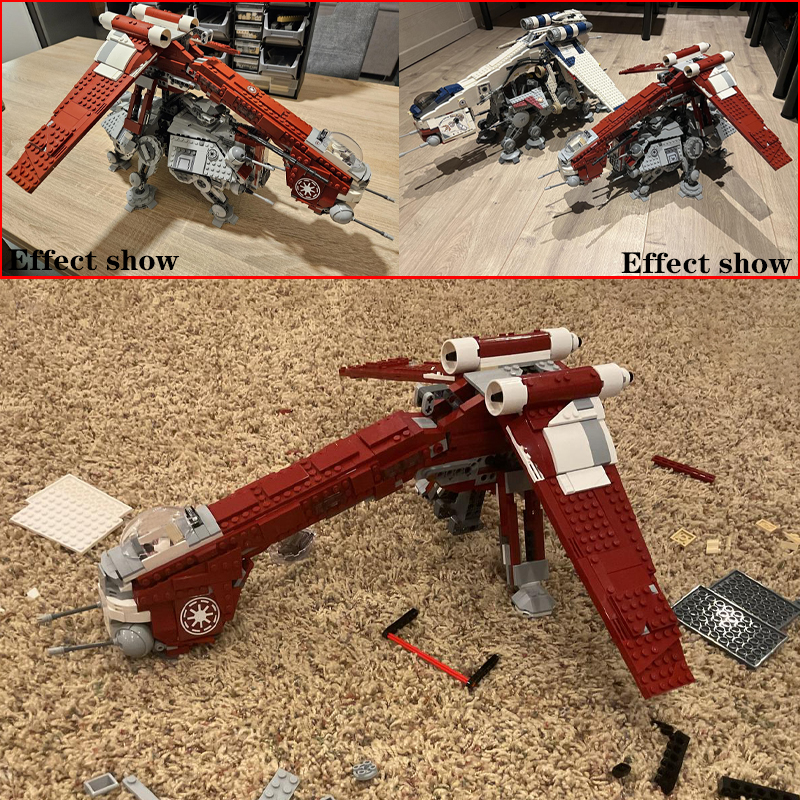MOC Coruscant Dropship รุ่นที่เข้ากันได้กับ 75019 AT-Robot ตัวต่อประกอบเอง ยานอวกาศ 75354 ของเล่นเด็ก ของขวัญคริสต์มาส