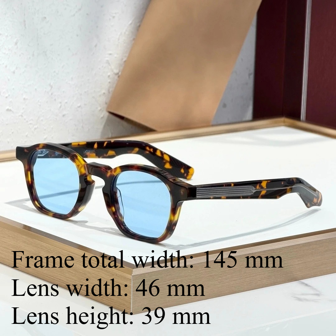 ZEPHIRIN 2026 Kacamata Hitam Persegi Warna Baru Unisex Buatan Tangan dari Asetat UV400 Desainer untuk Luar Ruangan dengan Kotak Hadiah