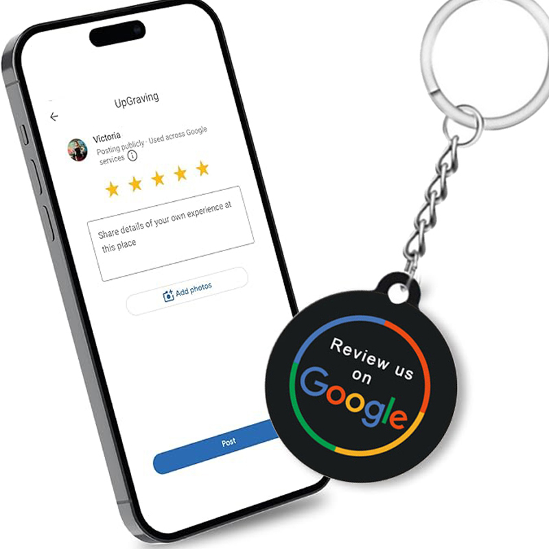 Porte-clés époxy NFC Étiquette NFC pour augmenter les critiques de Google