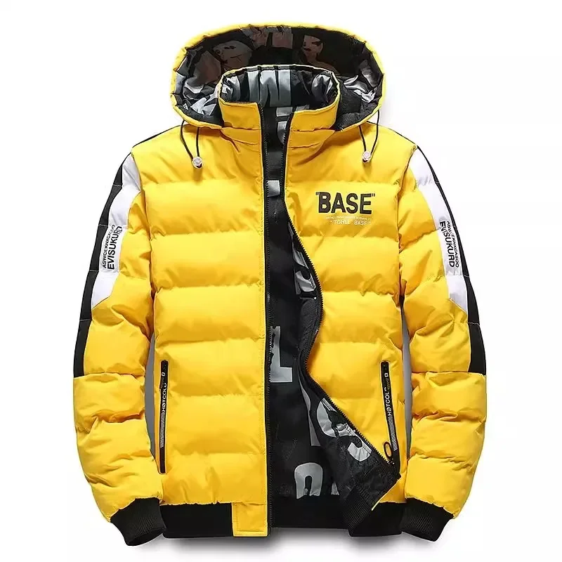 Chaqueta de algodón para hombre, chaqueta gruesa acolchada cómoda y cálida, ropa de doble cara, gorra extraíble, M-5XL, otoño e invierno, 2024