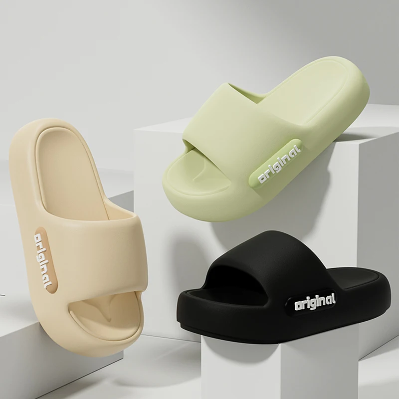 Dikke Platform EVA Slippers voor Dames 2026 Lente Zomer Antislip Strand Slippers Dames Comfort Zachte Zool Binnen Cloud Slippers