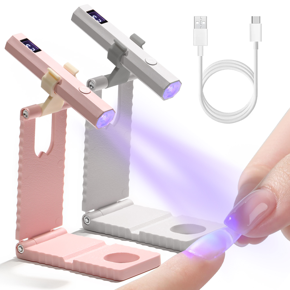 LULAA 무선 네일 램프 스탠드 포함 휴대용 UV 라이트 LCD 디스플레이 젤 네일용 충전식 USB 네일 드라이어 빠른 경화용