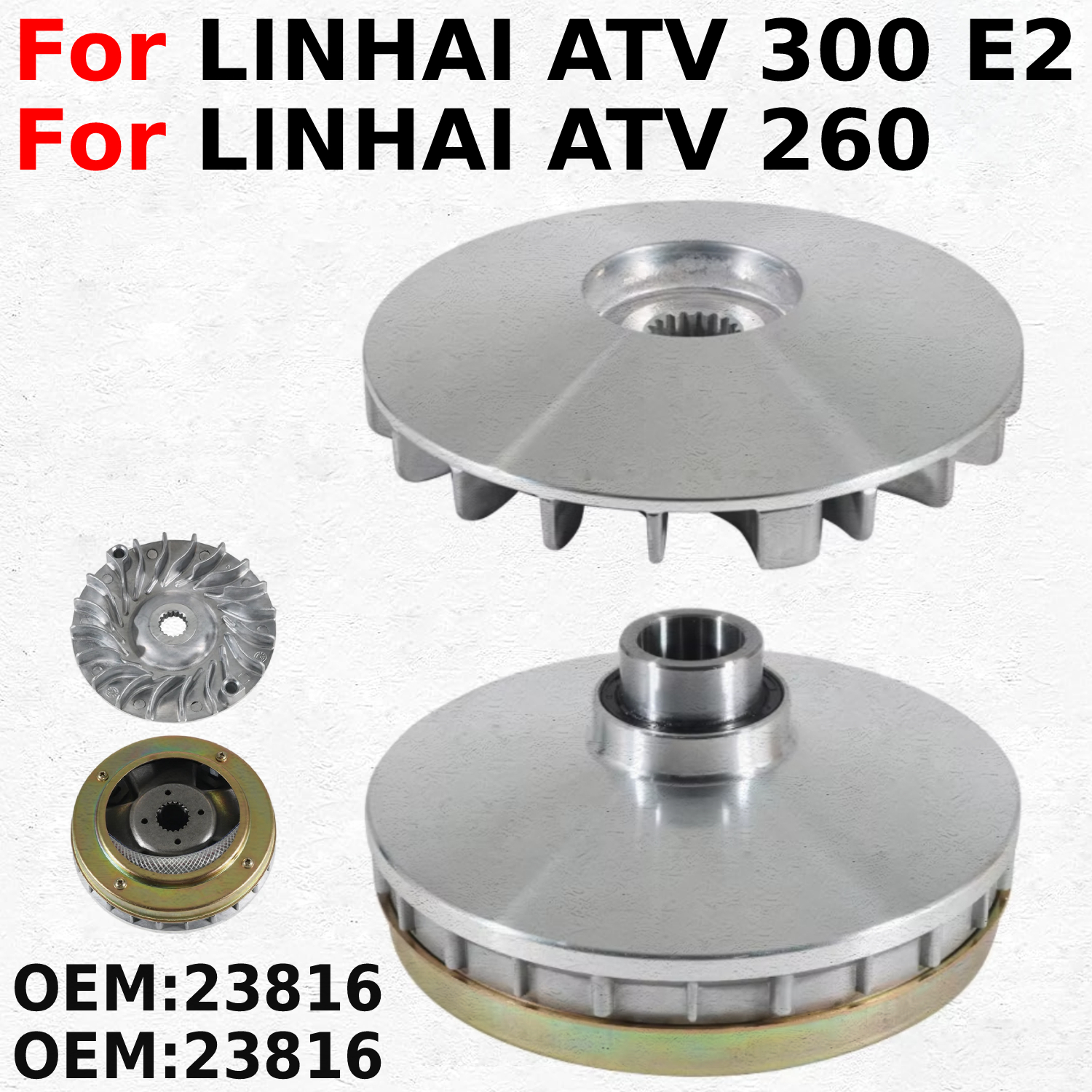 Assemblage de moyeu de roue arrière de moto, accessoires de vélo de route, adapté pour LINHAI RL 300, E2, RL 260, OEM:23816, 23930