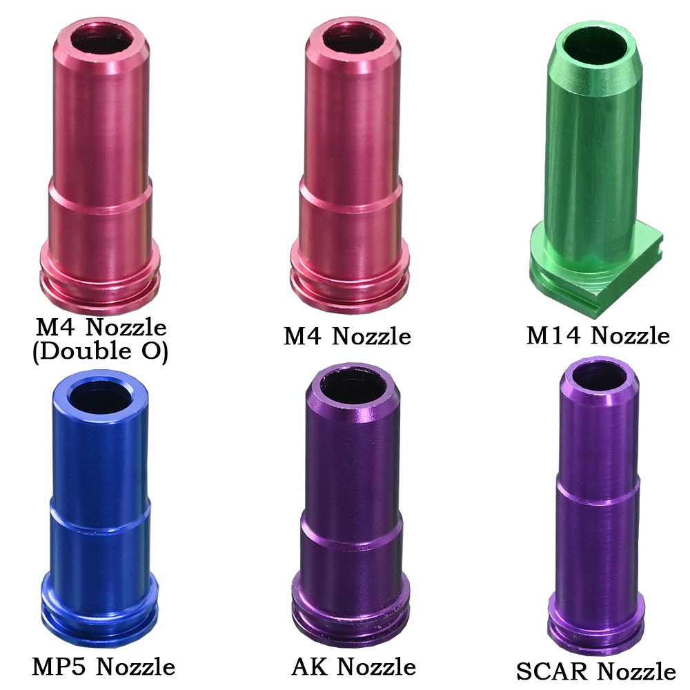 Ugello dell'aria per AEG CNC Doppio O-Ring/Un O-Ring Ugello di spinta per AK/M4/M15/M14/SCAR Ver.2/3/5/7 Cambio