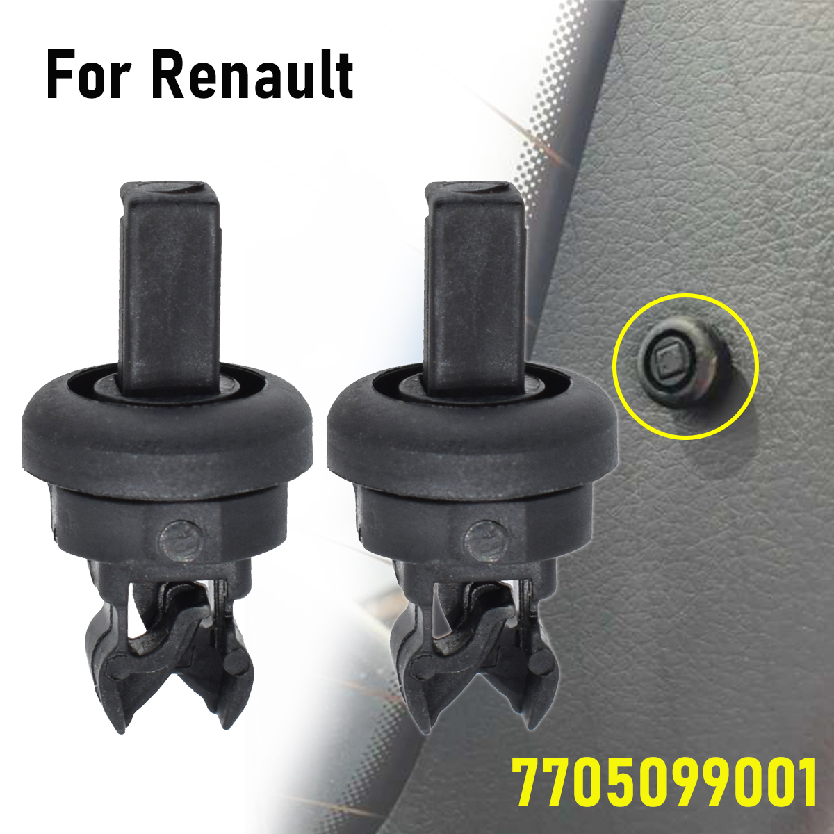 2X Clips For Renault Clio Megane Scenic Laguna Modus MK1 MK2 MK3 1 2 3 Rear Boot Parcel Shelf String Hanger Bracket 7705099001