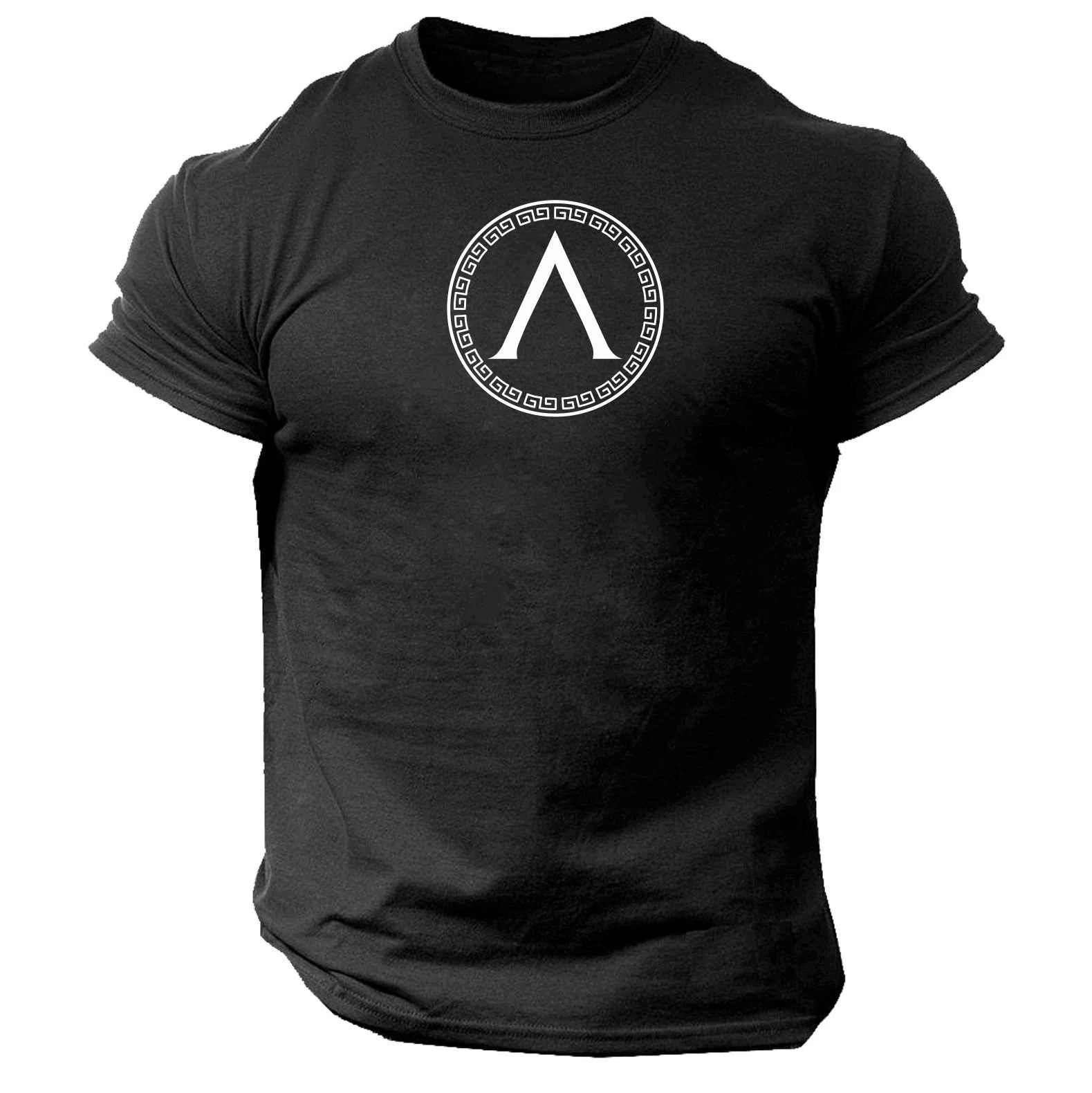 Spartan Shield T-shirt Gymkleding Bodybuilding Training Workout MMA Boksen Topshirts voor heren Vintage T-shirt
