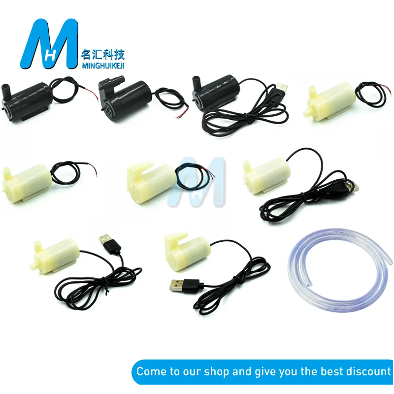 New DC 3V Mini Micro Water Pump Horizontal Small Submersible Pump DC3W Fountain Vertical Small Water Pump 4.5V 5V 6V Amphibious