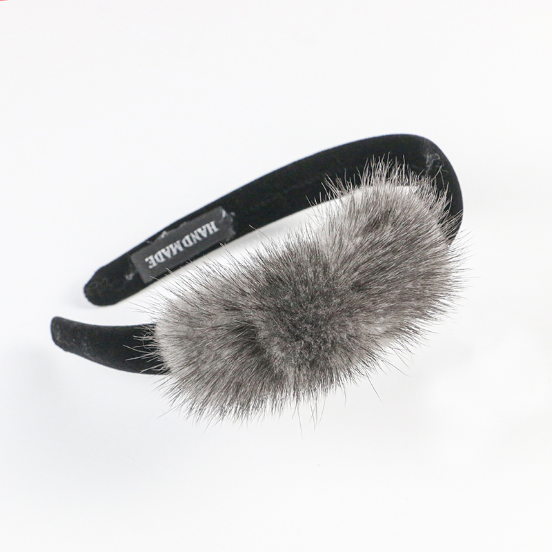 Diademas Cosméticas de Visón Real para Mujer, Lazos para el Cabello de Alta Calidad, Accesorios para el Cabello, Pinzas para el Cabello de Felpa a la Moda, Lindos Regalos de Piel Real