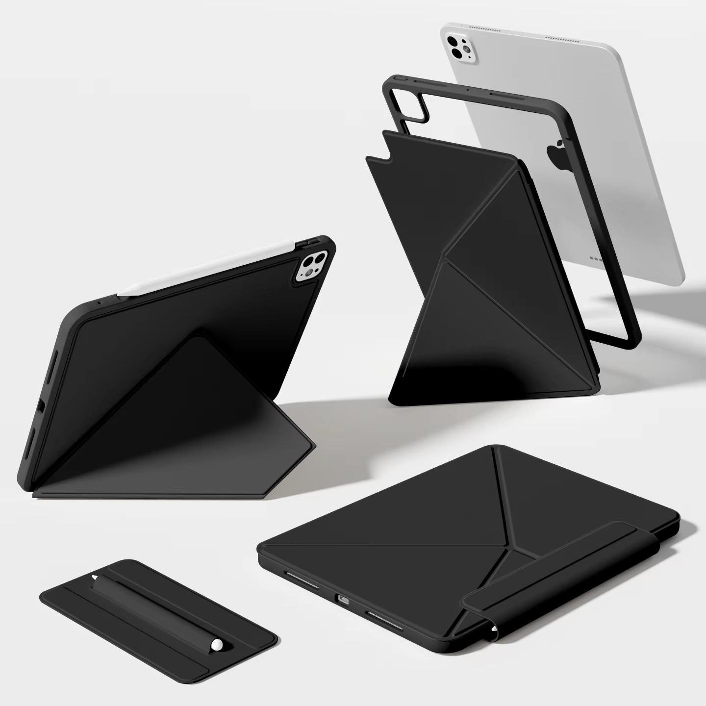 Etui Smart Folio do iPada Pro 13 2026 M5 M4, pokrowiec na tablet do iPada Pro 11 12.9 6. generacji, magnetyczny klips do Air 11 M3 M2 Air 5 4