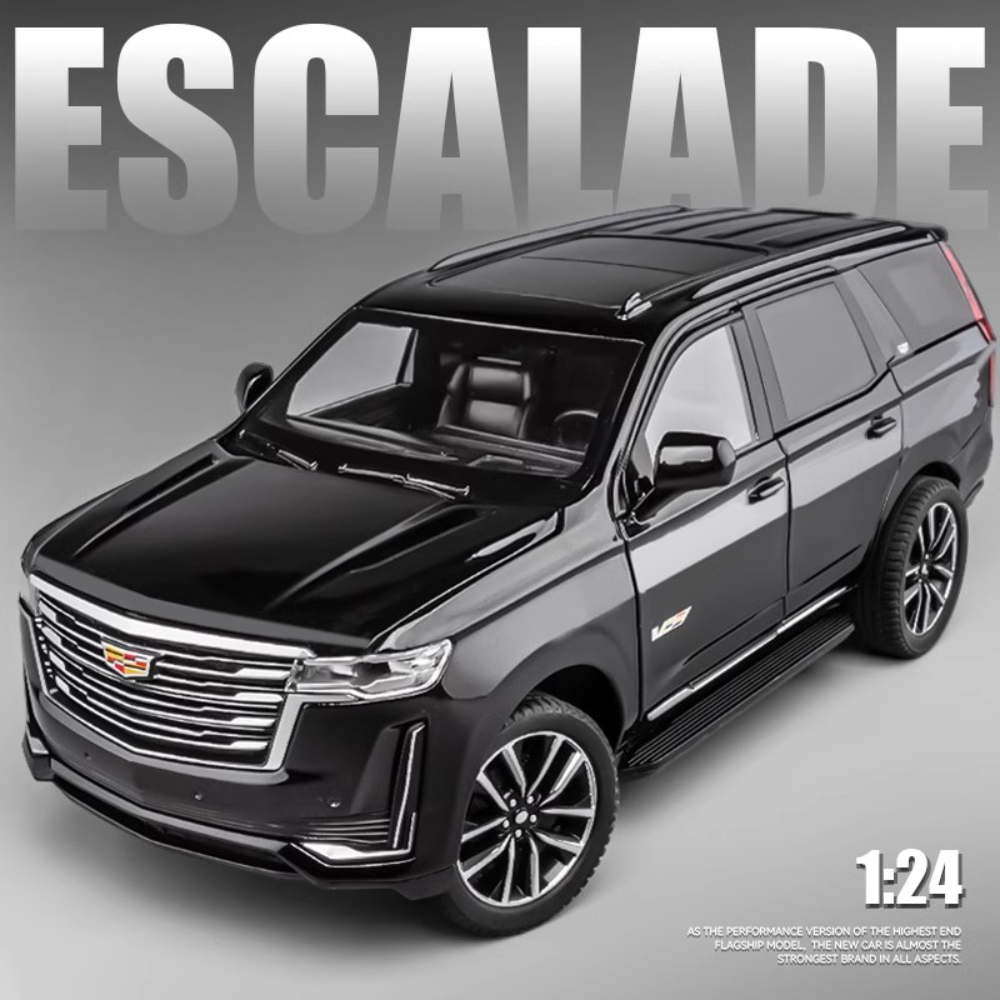 1:24 Skala Escalade Model samochodu Zabawka Amortyzacja Drzwi Otwarte Odlewane modele pojazdów Kolekcja Prezenty dla dzieci