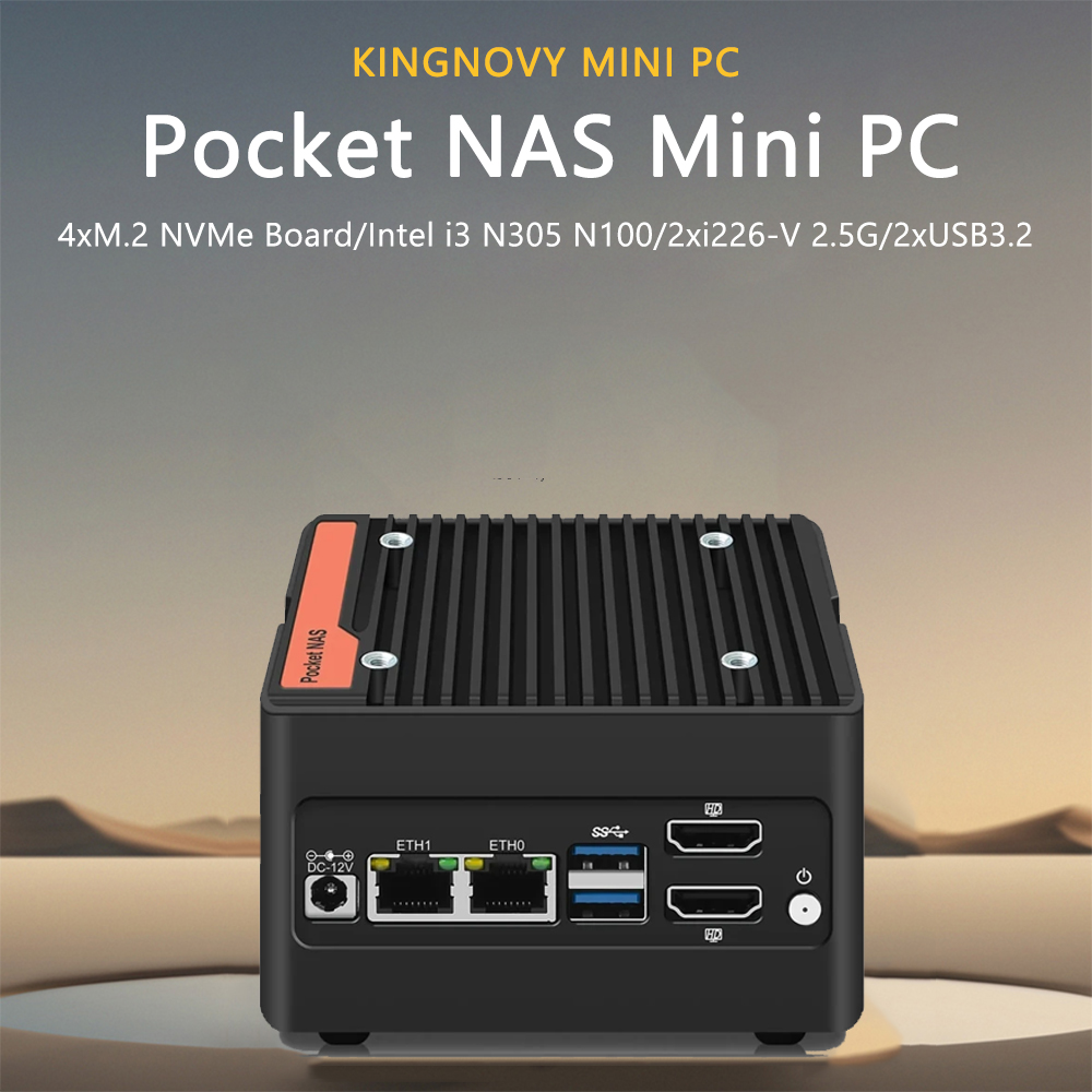 Mini-PC Cusntel 12. Intel Core-3-N355 N100 Computer Windows 11 Pro Linux Ubuntu Dual LAN Home/Office Development NAS-Computer