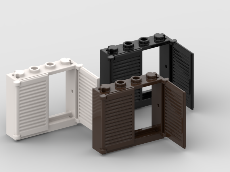 * Telaio della finestra 1x4x3 con otturatore * 3856 3853 10 pezzi mattoni a blocchi di illuminazione fai-da-te, compatibili con particelle di assemblaggio