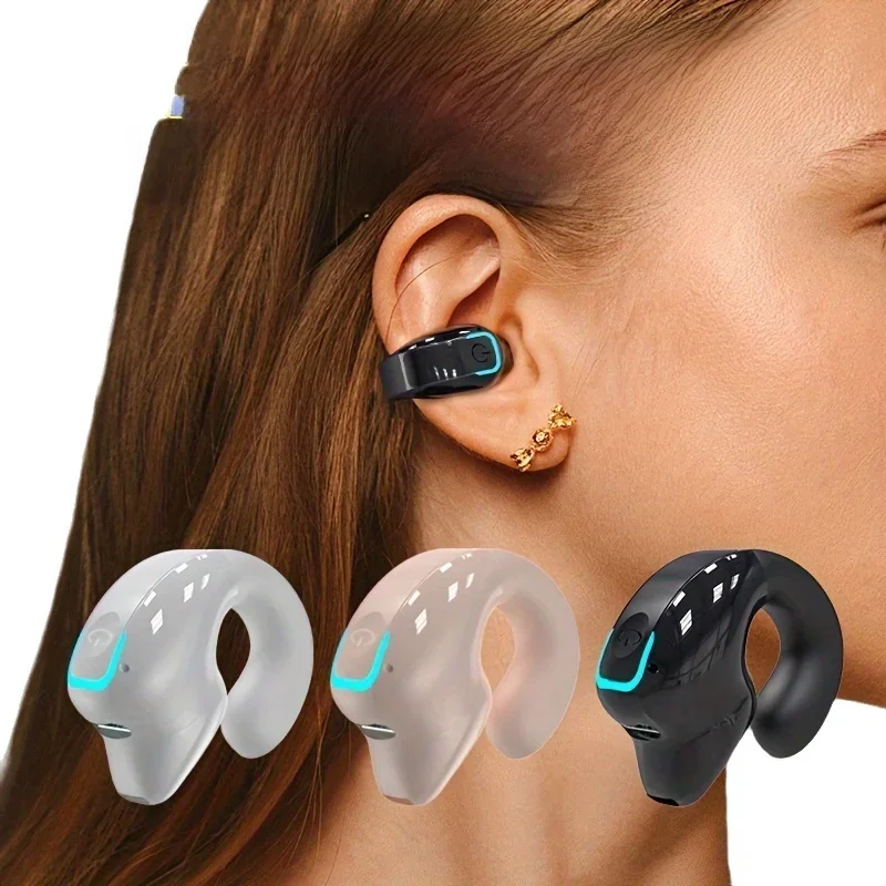 Écouteurs sans fil Bluetooth à conduction osseuse de haute qualité TWS, avec micro, pour le sport et réduction du bruit