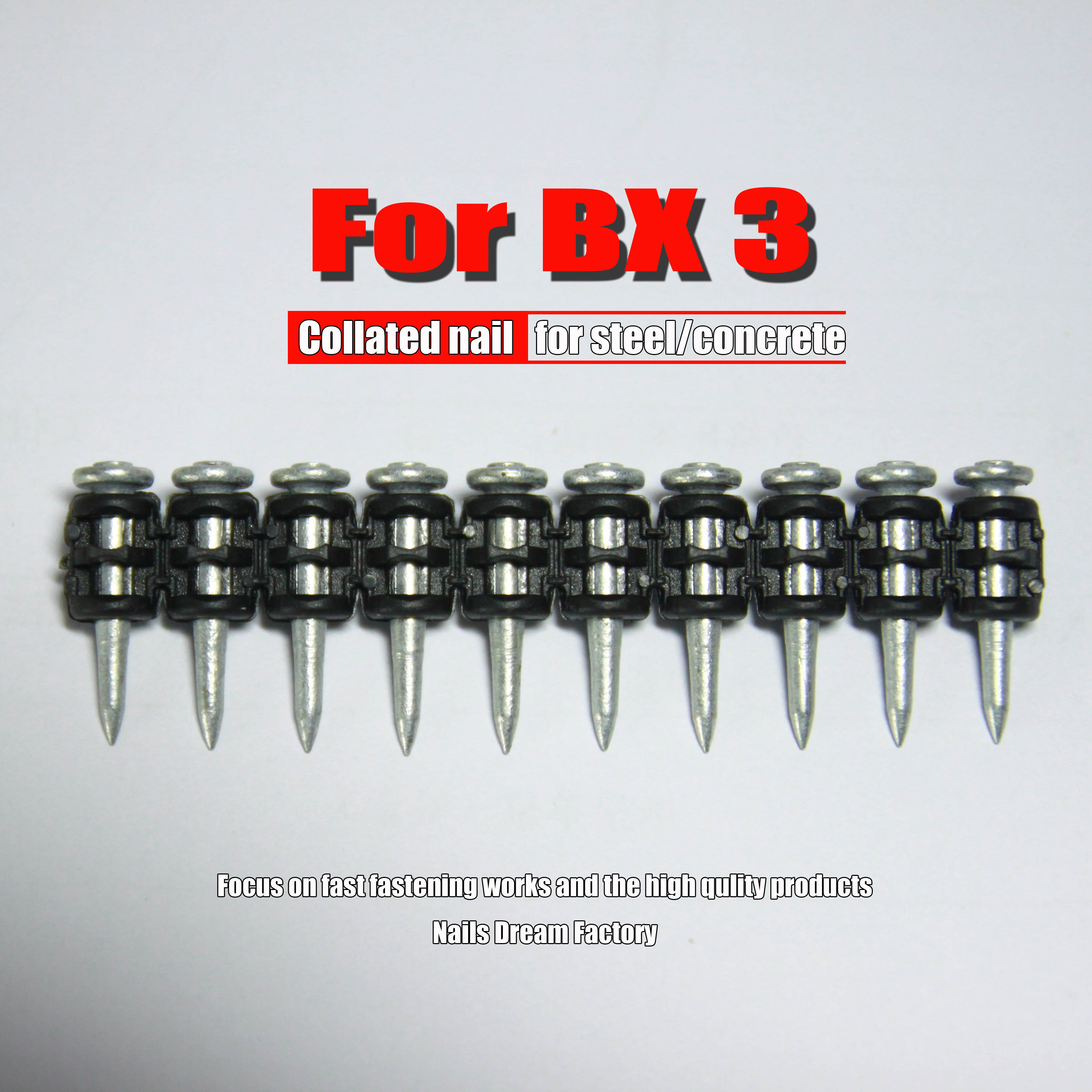 ตะปูสำหรับใช้ในการก่อสร้างประตูและหน้าต่าง Paku Baja เครื่องมือไร้สาย BX3 hilti