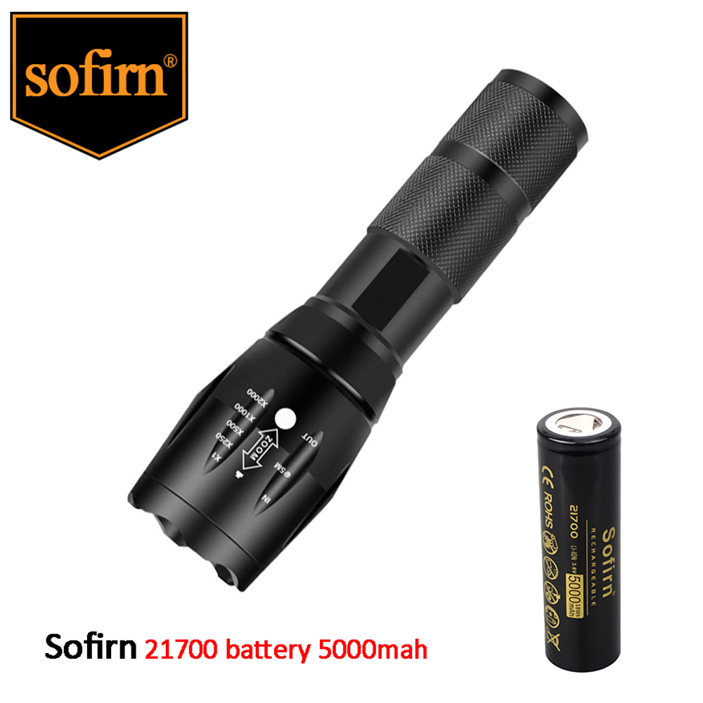 Sofirn 21700 5000mAh フラットヘッド 3.7V 48A 10C 放電 HD セルリチウム実容量付属のトーチは使用目的ではありません
