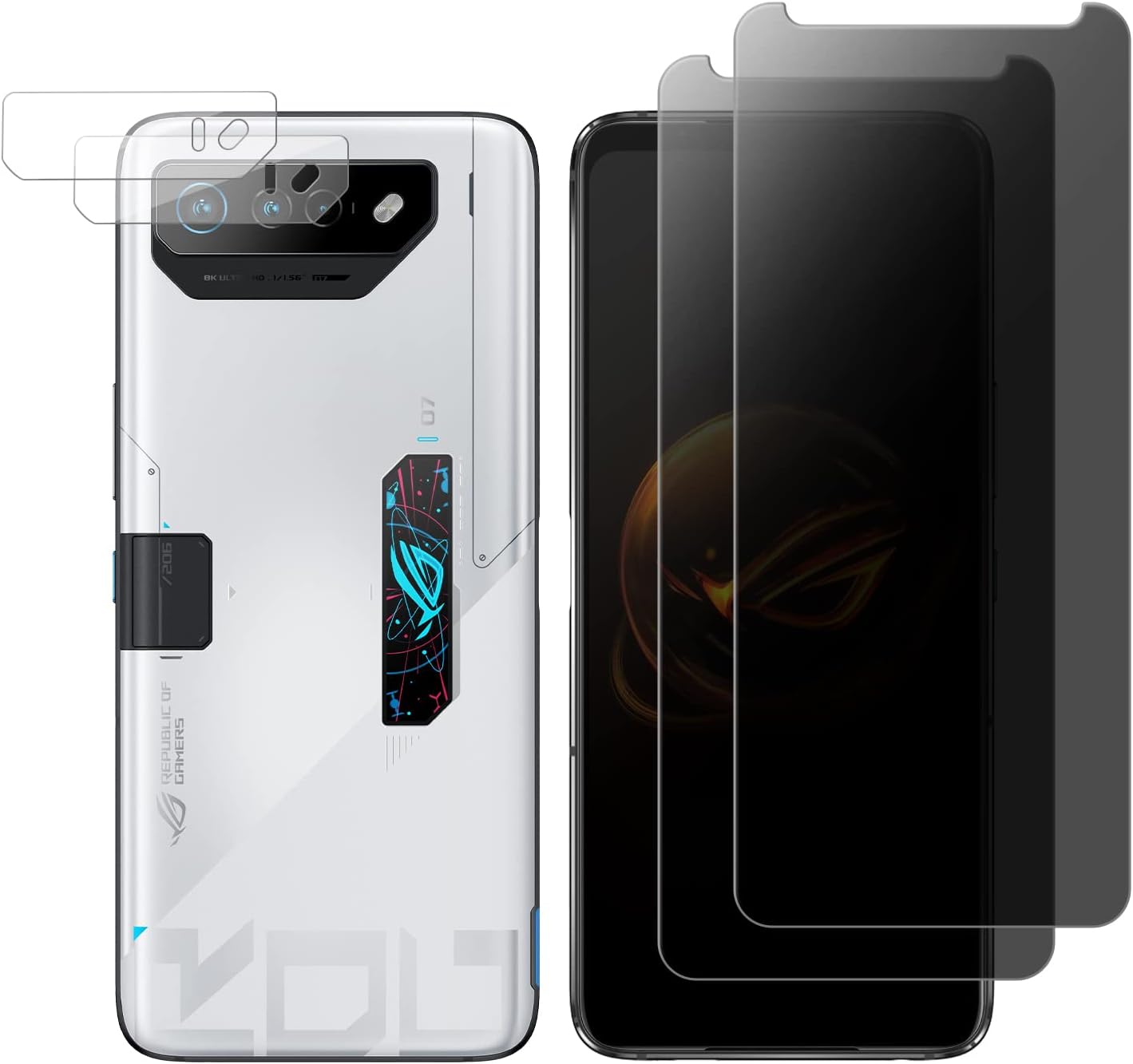 Privacy Protezione Dello Schermo Per ROG Phone 7 6 5 Pro 9H Durezza Anti Spia Vetro Temperato Per ASUS ROG Phone7 Ultimate Camera Film