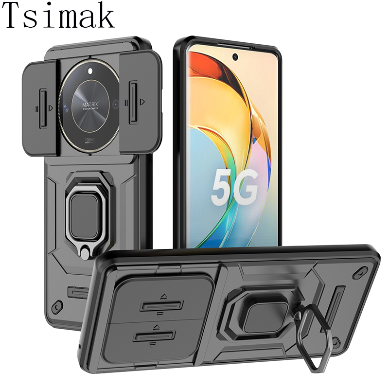 Stootvaste hoes voor Honor Magic 5 6 7 Lite Magic5 Magic6 X9A X9B X9C 90 Slide Camera telefoonhoes voor Huawei Pura 70 Pro Coque