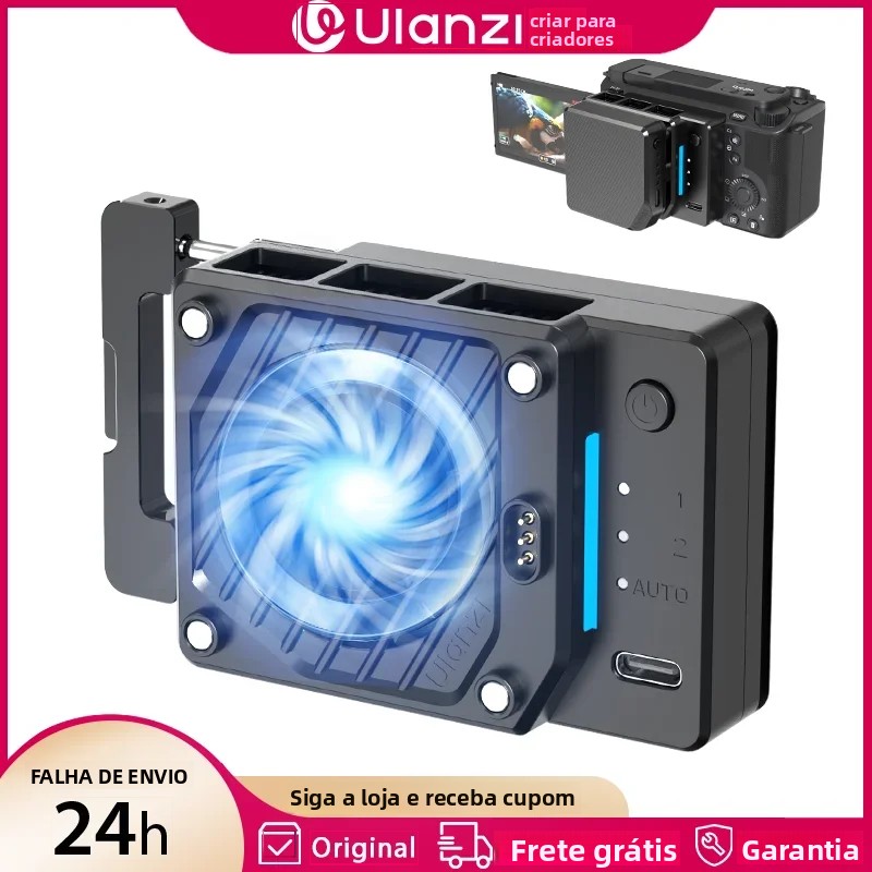 Ulanzi cu01 refrigerador termostático semicondutor para câmera, ventilador de refrigeração, radiador 4k, kit de gravação, dissipador de calor para sony canon nikon