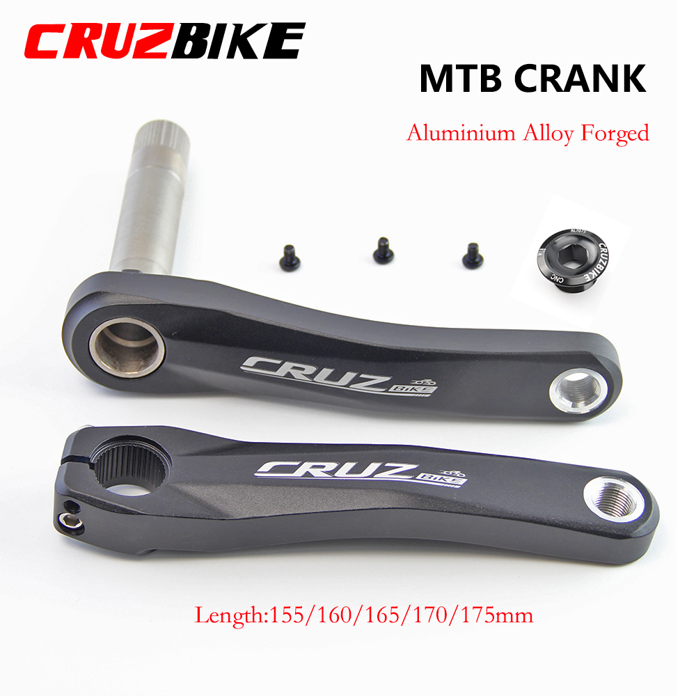 CRUZbike MTB rower górski korba rowerowa 160mm/170mm/175mm czarny stop aluminium z dolnym wspornikiem