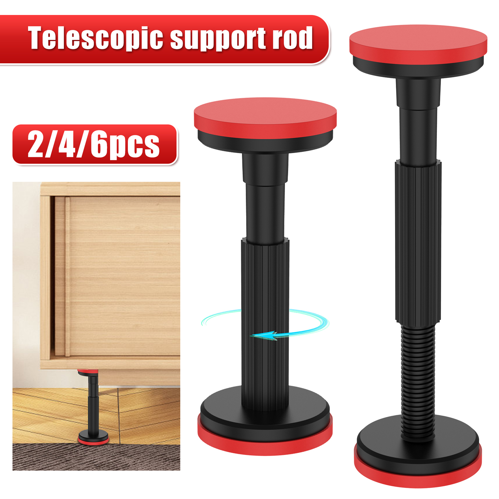 2/4/6Pcs Teleskop Unterstützung Stange Nylon Sofa Schrank Einstellbare Unterstützung Pole 200kg Gewicht Kapazität waschbecken Unterstützung Hebe Halter