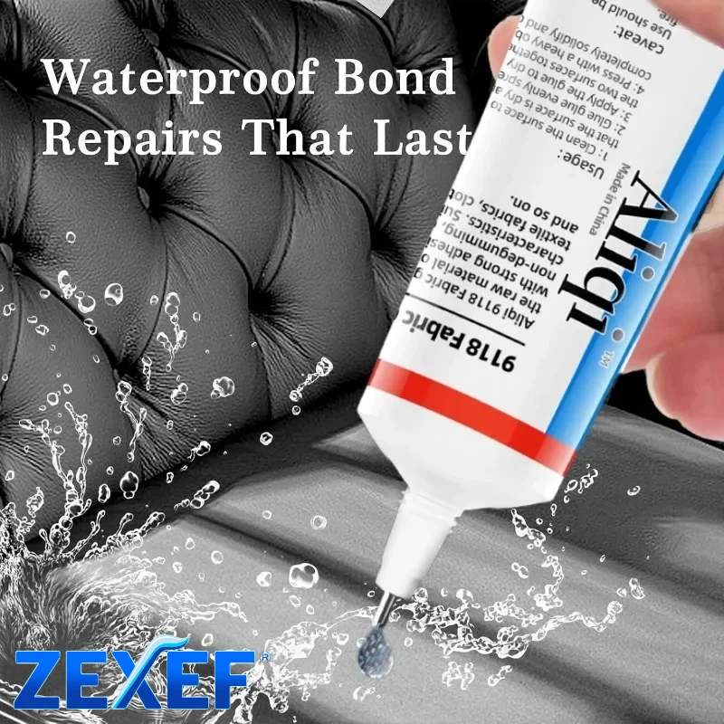 ZEXEF 多目的強力な生地パッチング接着剤シーム接着剤防水剤永久接着衣類繊維修復ツール