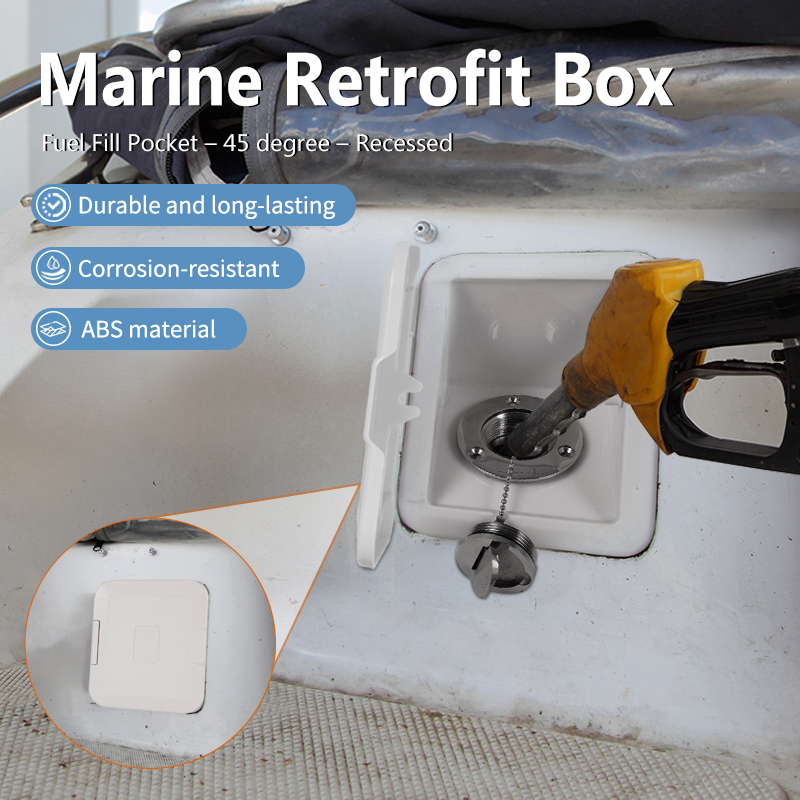 Caja de utilidad de modificación RV para entrada de agua, puerto de combustible, interruptor de batería marina, grifo de camper, poste de terminal y cableado