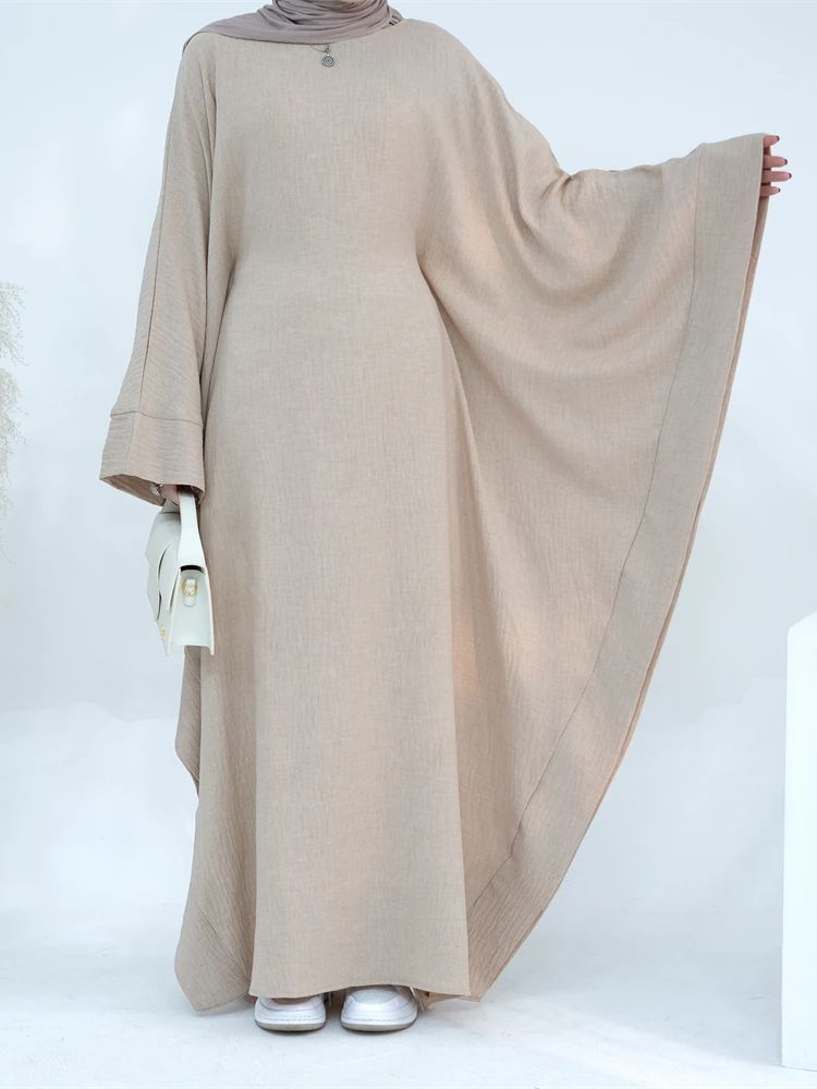 女性のためのラマダンクマールリネンアバヤ、ラマダン、eid、dubai、イスラム教徒、マキシドレス、kebaya、カフタン、abayas、モロッコのドレス