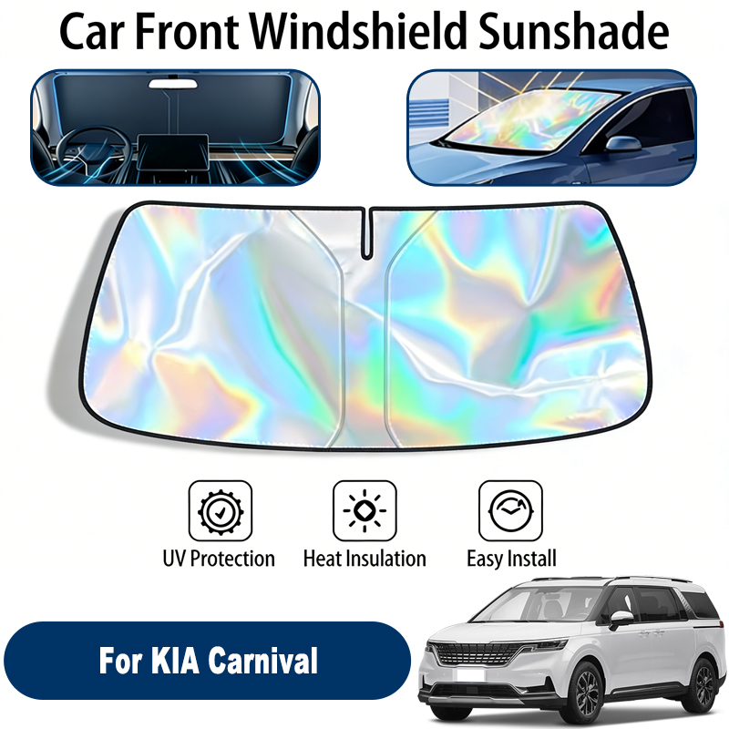 Protetor solar para pára-brisa, para kia carnival, dobrável, reflexivo, proteção solar para janela frontal, acessórios
