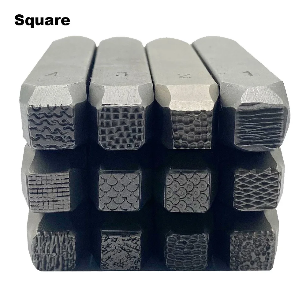 1PCS เครื่องประดับเครื่องมือการออกแบบพื้นผิวโลหะแสตมป์ปั๊มโลหะเครื่องมือหนัง Silver Punch DIY แหวนสร้อยข้อมือหัตถกรรมแกะสลัก